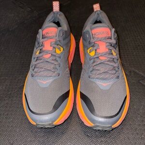 HOKA One One Challenger ATR 6 Womens Size 9B Running Shoes Grey Orange One One